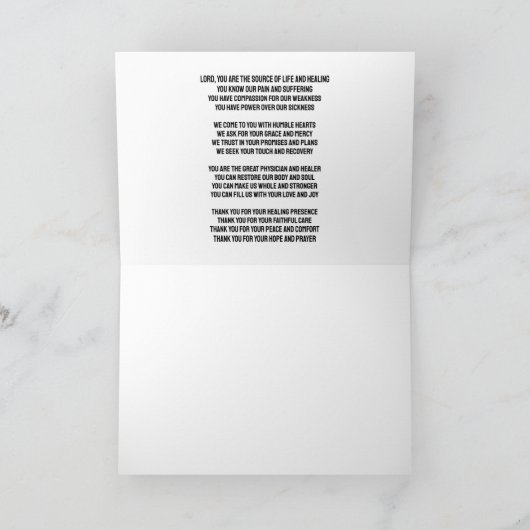 Christelijke Get Well Card (Binnen)