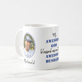 Christelijke GEWELDIGE GOD GEWELDIGE HUSBAND-foto Koffiemok (Voorkant links)