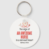 CHRISTELIJKE GEWELDIGE VERPLEEGKUNDIGE KNECHT HART SLEUTELHANGER (Voorkant)