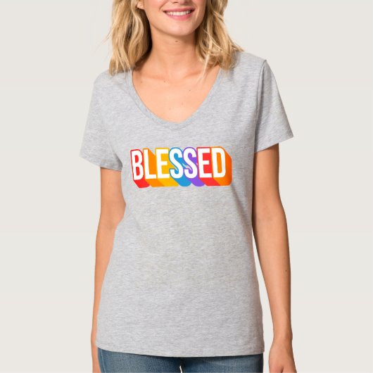Christelijke Gezegende Esthetische Grafiek T-shirt (Voorkant)