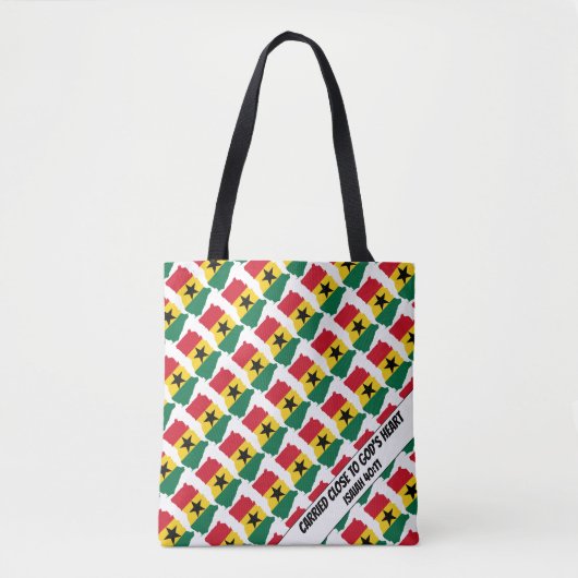 Christelijke GHANA-VLAG Tote Bag (Voorkant)
