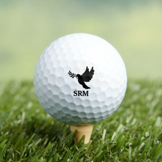Christelijke Gift Monogrammed Dove Custom Memorial Golfballen (Insitu Shirt)