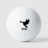 Christelijke Gift Monogrammed Dove Custom Memorial Golfballen (Voorkant)