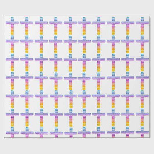 Christelijke Gift Wrap Cross Gift Wrap Papier Kleu (Vlak)