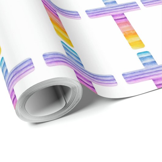 Christelijke Gift Wrap Cross Gift Wrap Papier Kleu (Rol Hoek)