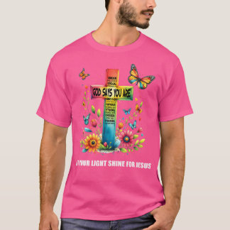 Christelijke gloed-voor Jesus laat je licht strale T-shirt
