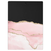 Christelijke God binnen haar roze zwarte goudmarme Klembord (Achterkant)