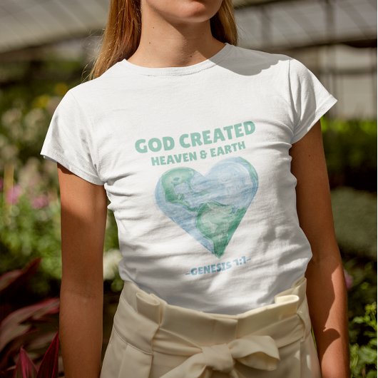 Christelijke God Creëer de hemel en de Dag van de  T-shirt