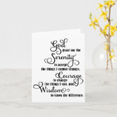 Christelijke God, geef me de rust om te bidden Kaart (Gele Bloem)