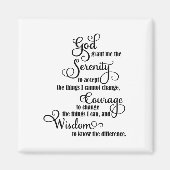 Christelijke God, geef me de rust om te bidden Magneet (Voorkant)