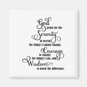 Christelijke God, geef me de rust om te bidden Magneet