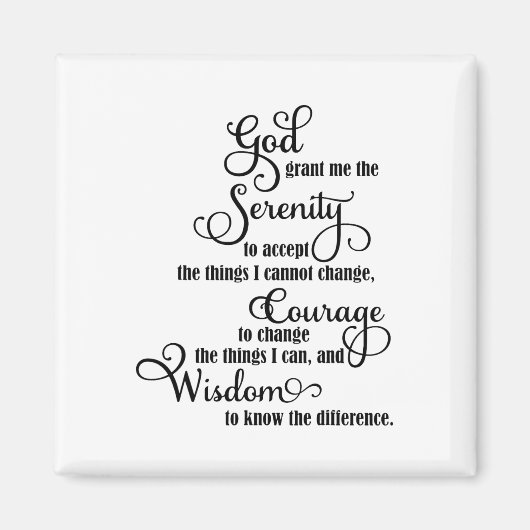 Christelijke God, geef me de rust om te bidden Magneet (Voorkant)