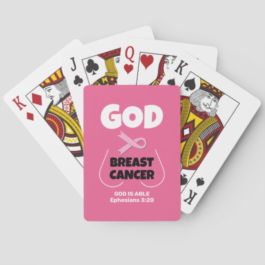 CHRISTELIJKE GOD IS GROTER DAN BORSTKANKER POKERKAARTEN (Achterkant)