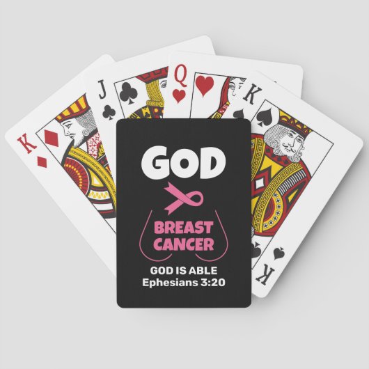 CHRISTELIJKE GOD IS GROTER DAN BORSTKANKER POKERKAARTEN (Achterkant)
