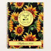 Christelijke God is in haar Herfst Zonnebloem 2022 Planner (Voorkant)