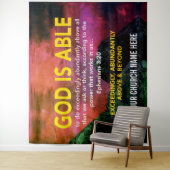 Christelijke GOD IS IN STAAT Efeziërs 3:20 Kerk Wandkleed (In situ)