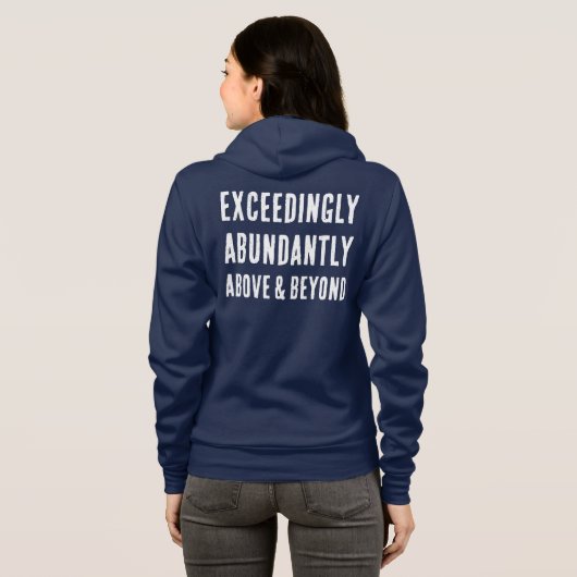 Christelijke God is in staat om overvloedig te zij Hoodie (Achterkant volledig)