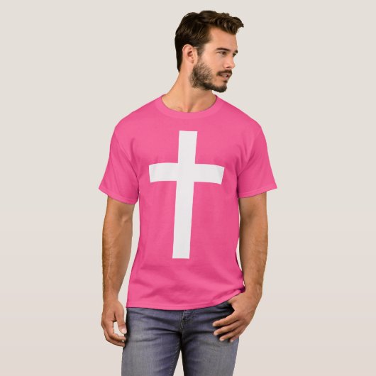 Christelijke God Jezus kruist wit T-shirt (Voorkant volledig)