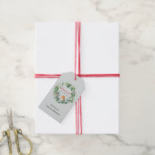 Christelijke God met ons kerstfeest. Elegant Cadeaulabel (Met Touw)