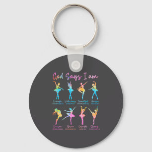 Christelijke God Zegt Ik Ben Bijbelvers Tie Dye Ba Sleutelhanger