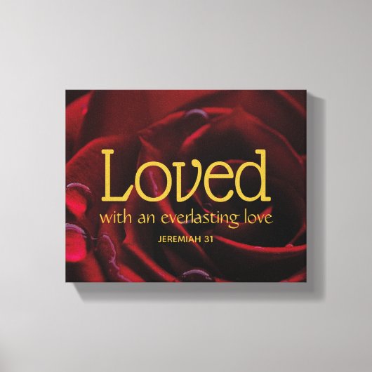 CHRISTELIJKE God's Love van de Valentijnsdag Canvas Afdruk (Voorkant)