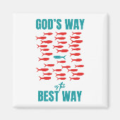 Christelijke GODS WEG BESTE MANIER Sardines Magneet (Voorkant)