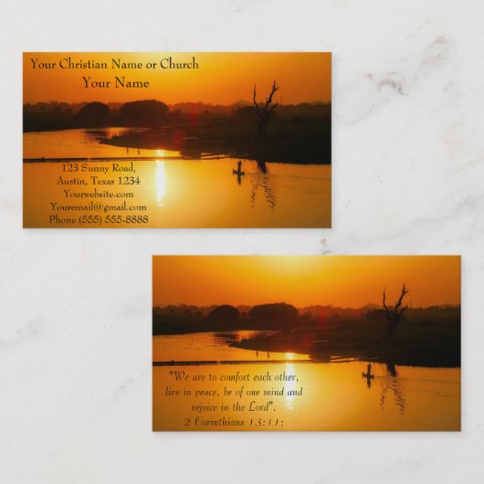 Christelijke Godsdienst Inspirerend God Visitekaartje (Voorkant / Achterkant)