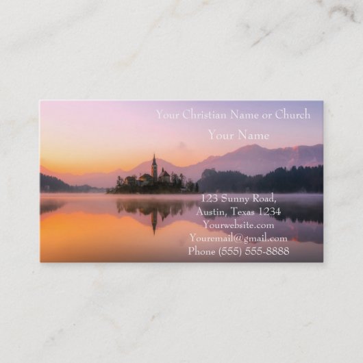 Christelijke Godsdienst Inspirerend God Visitekaartje (Voorkant)