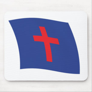 Christelijke godsdienst vlag muismat