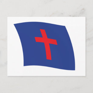 Christelijke godsdienst vlag postkaart