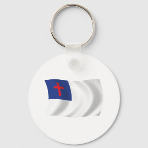 Christelijke godsdienst vlag sleutelhanger
