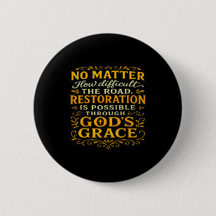 Christelijke Godsdienstige God Herstel Gebeds Geba Ronde Button 5,7 Cm