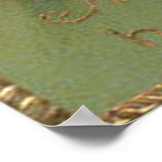 Christelijke Gold Cross Easter Lily Poster (Hoek)