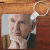 Christelijke Gold Cross Herdenking Foto Sleutelhanger (Achterkant)