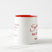 CHRISTELIJKE GOLF FAN Swing Unto Lord WHITE Custom Tweekleurige Koffiemok (Center)