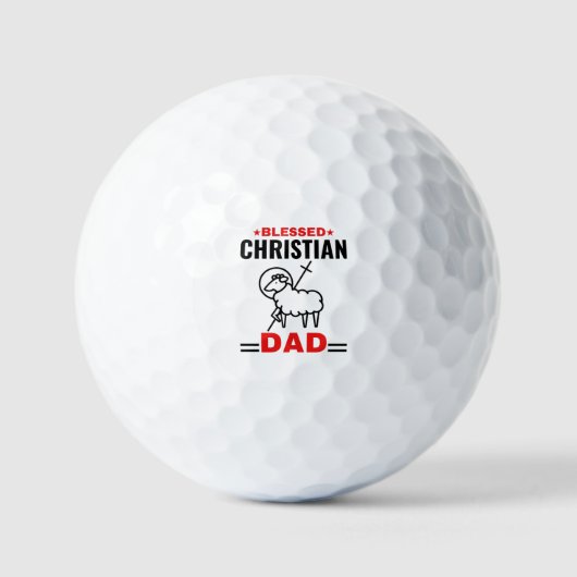 Christelijke golfbal cadeau voor papa golfballen (Voorkant)