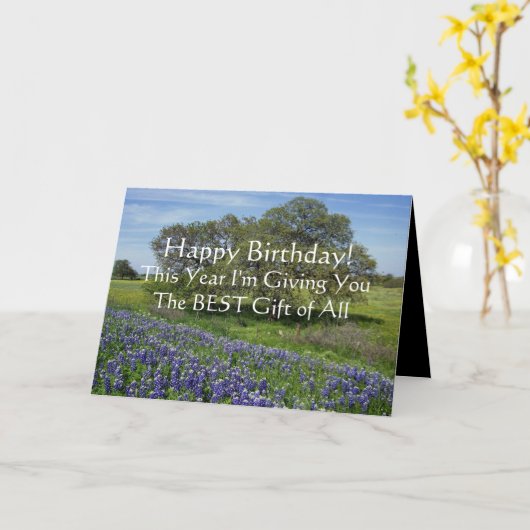 Christelijke Gospel Verjaardag Kaart (Gele Bloem)