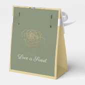 Christelijke goudbloem-bruiloft voor voetgangers bedankdoosjes (Achterkant)