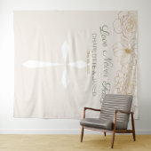 Christelijke goudbloemen bruiloft wandkleed (In Situ (horizontaal))