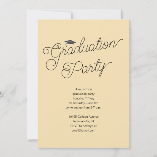 Christelijke gouden Afstuderen foto uitnodiging (Achterkant)