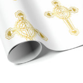 Christelijke gouden baptisme Christening Communie Cadeaupapier (Rol Hoek)