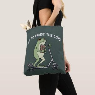 Christelijke Grappige Kikker Gaat de Heer Loven Bi Tote Bag