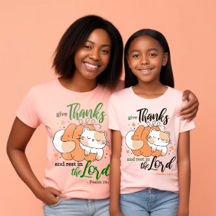 Christelijke grappige Thanksgiving met bijbelcitaa T-shirt