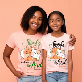 Christelijke grappige Thanksgiving met bijbelcitaa T-shirt