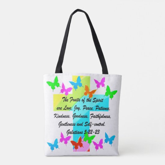 CHRISTELIJKE GROENTEN VAN DE GEDISTILLEERDE STOF TOTE BAG (Achterkant)