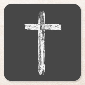 Christelijke Grunge Kruis Kartonnen Onderzetters