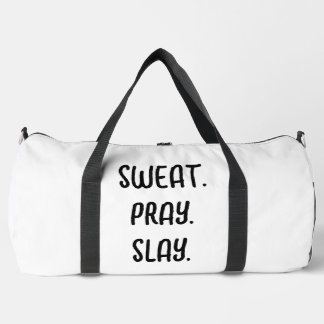 Christelijke Gym Bag Sweat Pray Slay Plunjezak