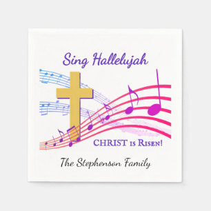 Christelijke HALLELUJA CHRISTUS IS OPGESTAAN Pasen Servet