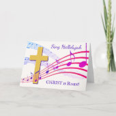 Christelijke HALLELUJAH CHRIST IS RISEN Easter Feestdagen Kaart (Voorkant)