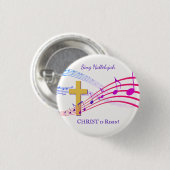 Christelijke HALLELUJAH CHRIST IS RISEN Easter Ronde Button 3,2 Cm (Voorkant /achterkant)